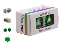 UP DICE - D20 - HEAVY METAL VIVID GREEN